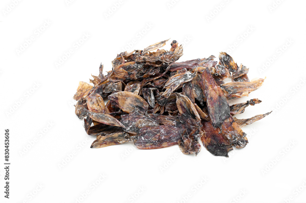Dried squid (katoy) isolated on white background. Dried squid (katoy) isolated on white background.
