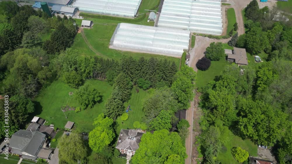 Drone Aerial Views of Greenhouses (Business Inside & Outside) in Southern Ontario Canada Drone Aerial Views of Greenhouses (Business Inside & Outside) in Southern Ontario Canada