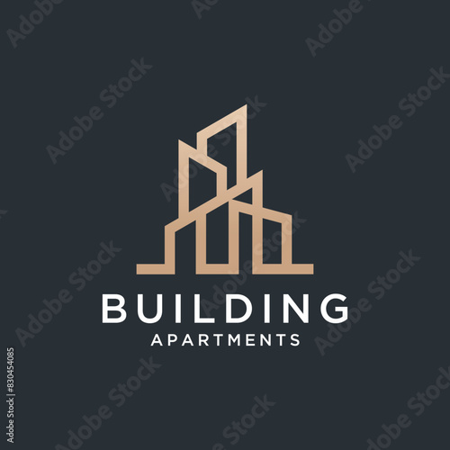 Collection of building architecture , real estate logo design symbols.