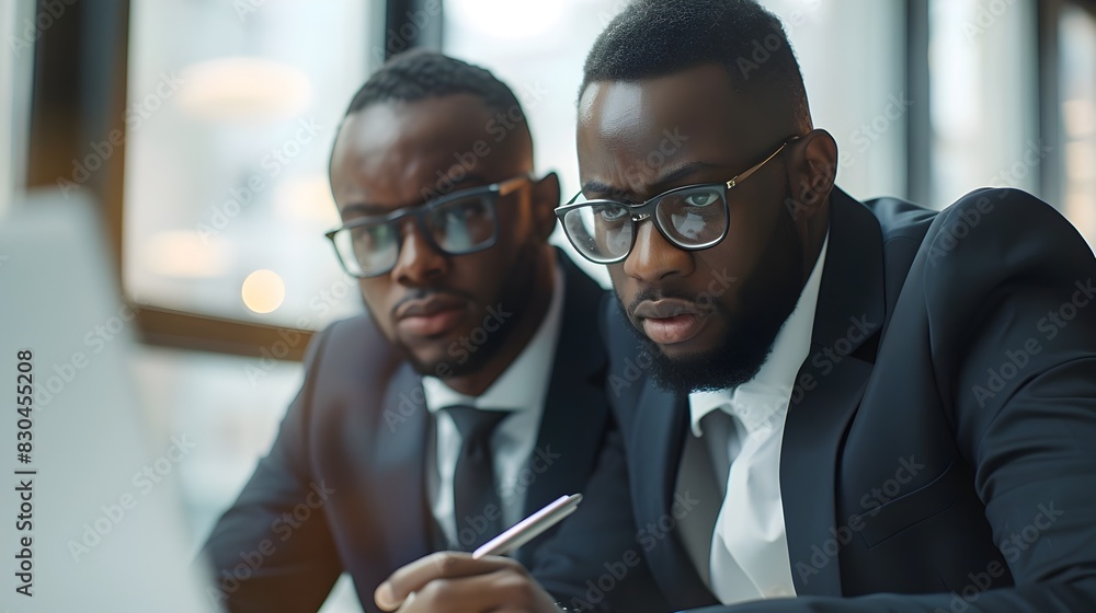 Businessmen Discussing Work in Office Meeting Businessmen Discussing Work in Office Meeting