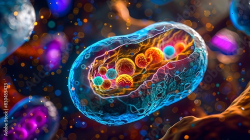 Detailed Visualization of Cellular Anatomy and Organelle Functions