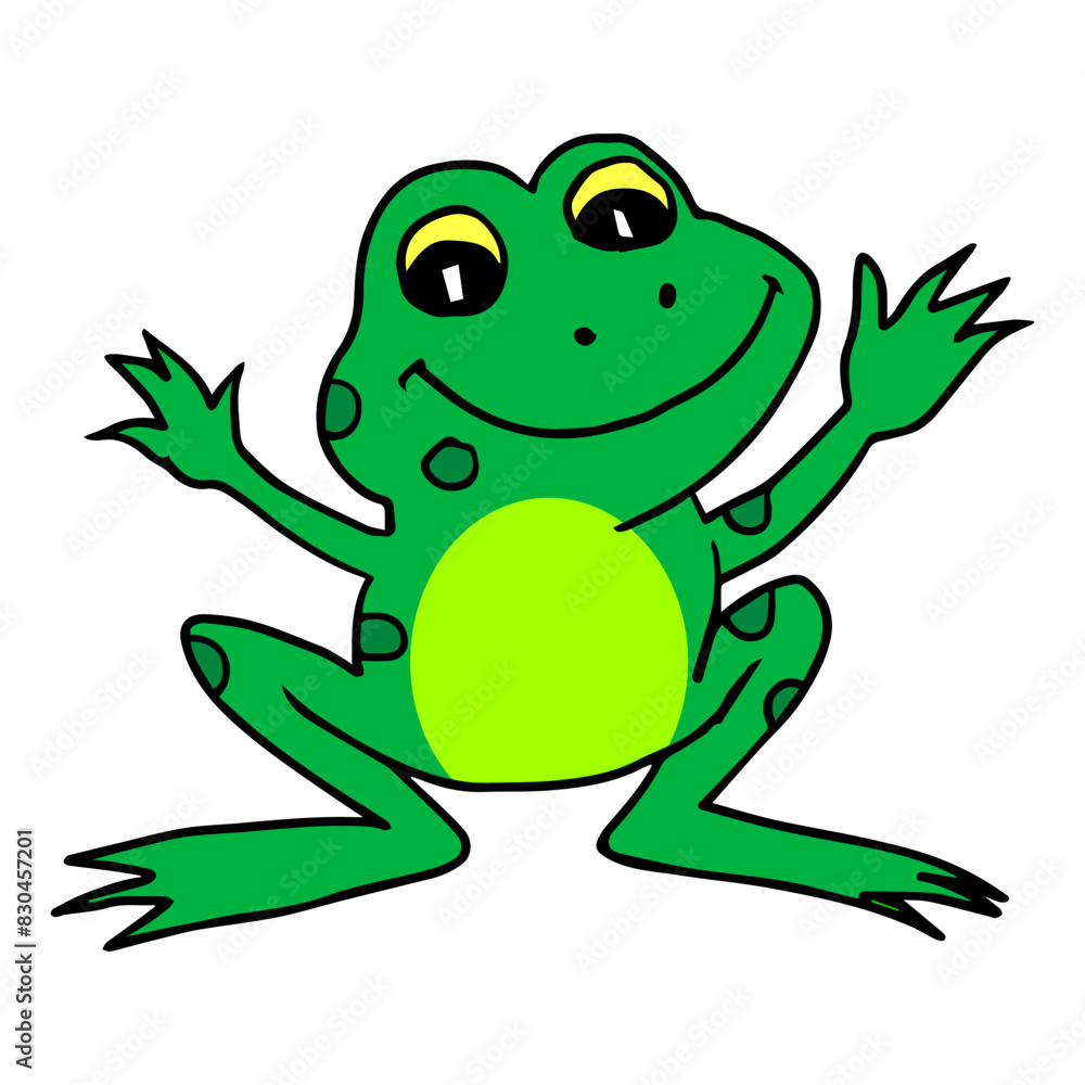 Fototapeta premium little frog vector illustration