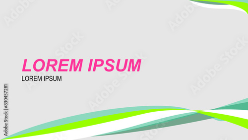 minimalist design with a light grey background and colorful, wavy accen photo