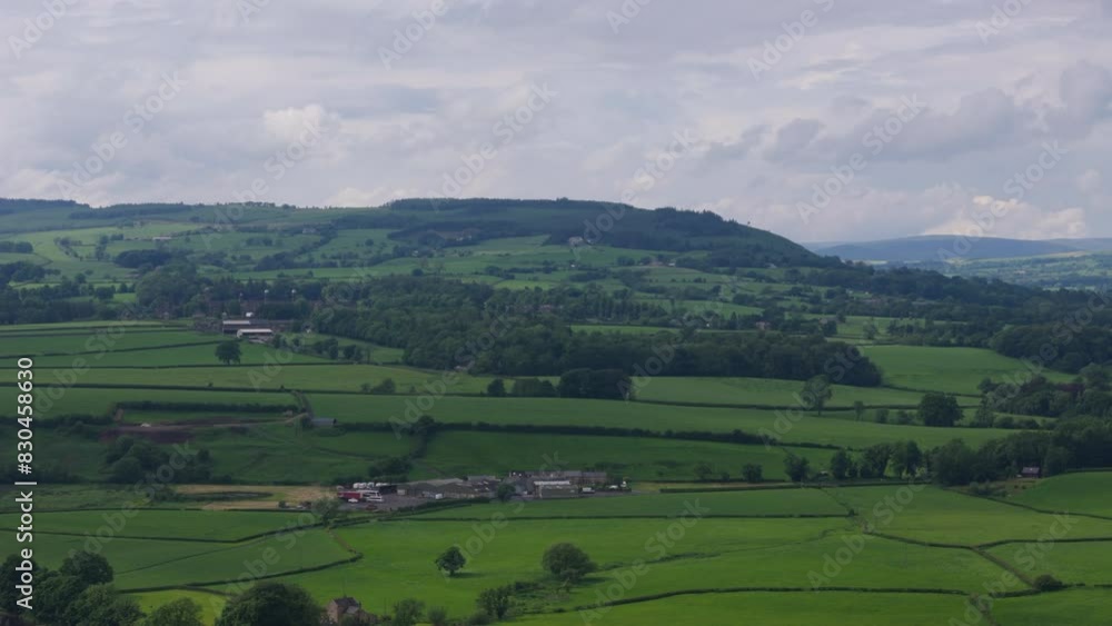 Aerial view of beautiful British countryside in the Forest of Bowland Aerial view of beautiful British countryside in the Forest of Bowland