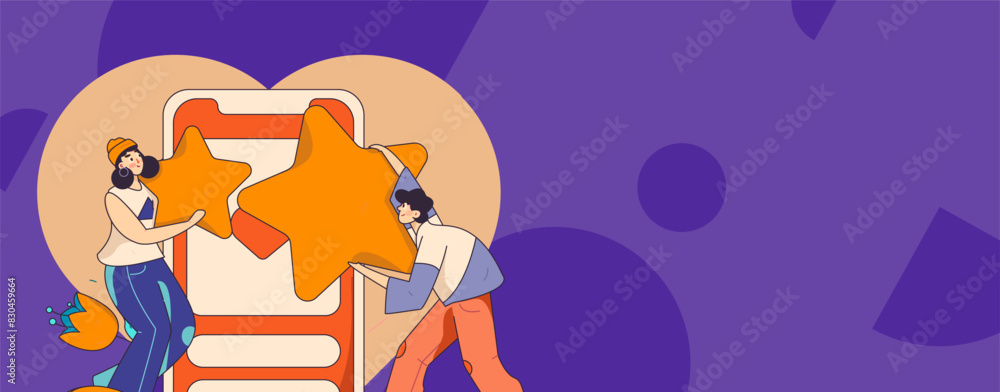 Naklejka premium Happy Valentine's Day flat character vector concept business hand drawn illustration