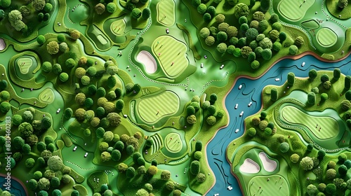 Detailed Golf Course Layout Map for Player Navigation and Strategy