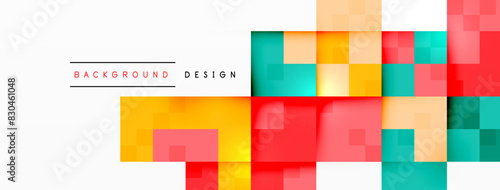Dynamic colorful squares background. Vector Illustration For Wallpaper, Banner, Background, Card, Book Illustration, landing page