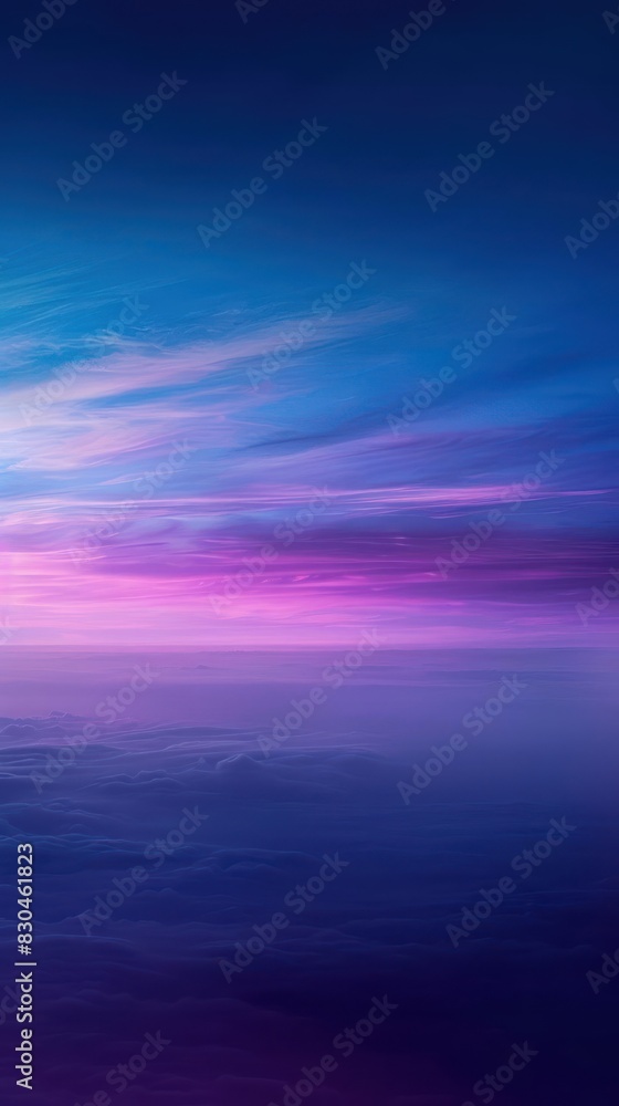 Evening Serenity, The Warm Embrace of Dusk's Purple and Pink Horizon