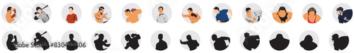 sports avatar profile set