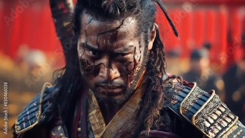 Fierce Samurai in Battle