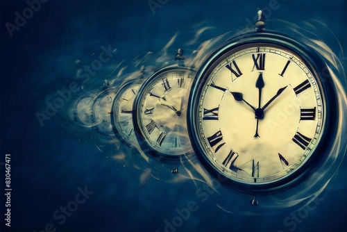 Time clock zodiac closeup abstract background