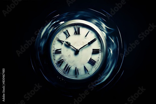 Time clock zodiac closeup abstract background