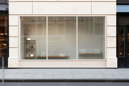 Store windows mockup door architecture accessories.