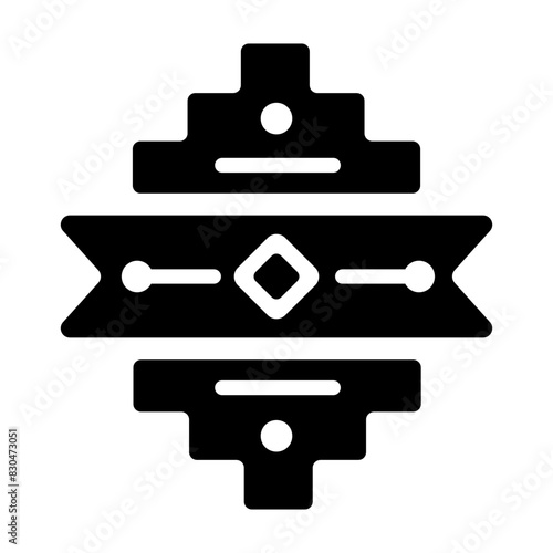 Latest solid icon of aztec pattern 