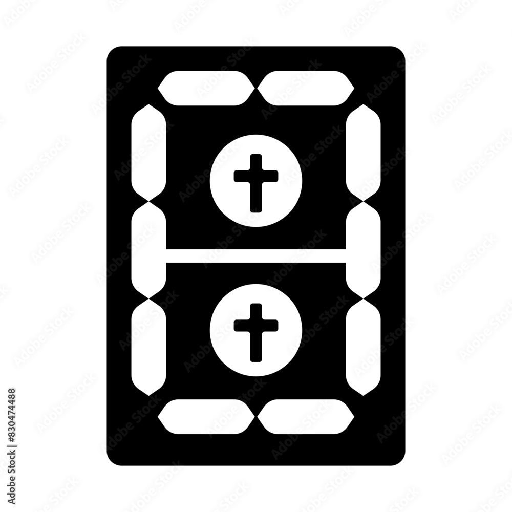 Obraz premium An editable solid icon of chapel window 