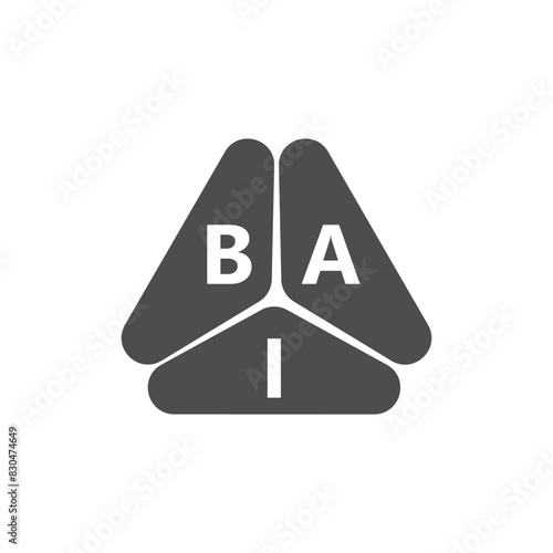 BAI letter logo design on white background. Creative  modern BAI letter logo design. Vector design.
Letters BAI, BAI logo  vector template. 
