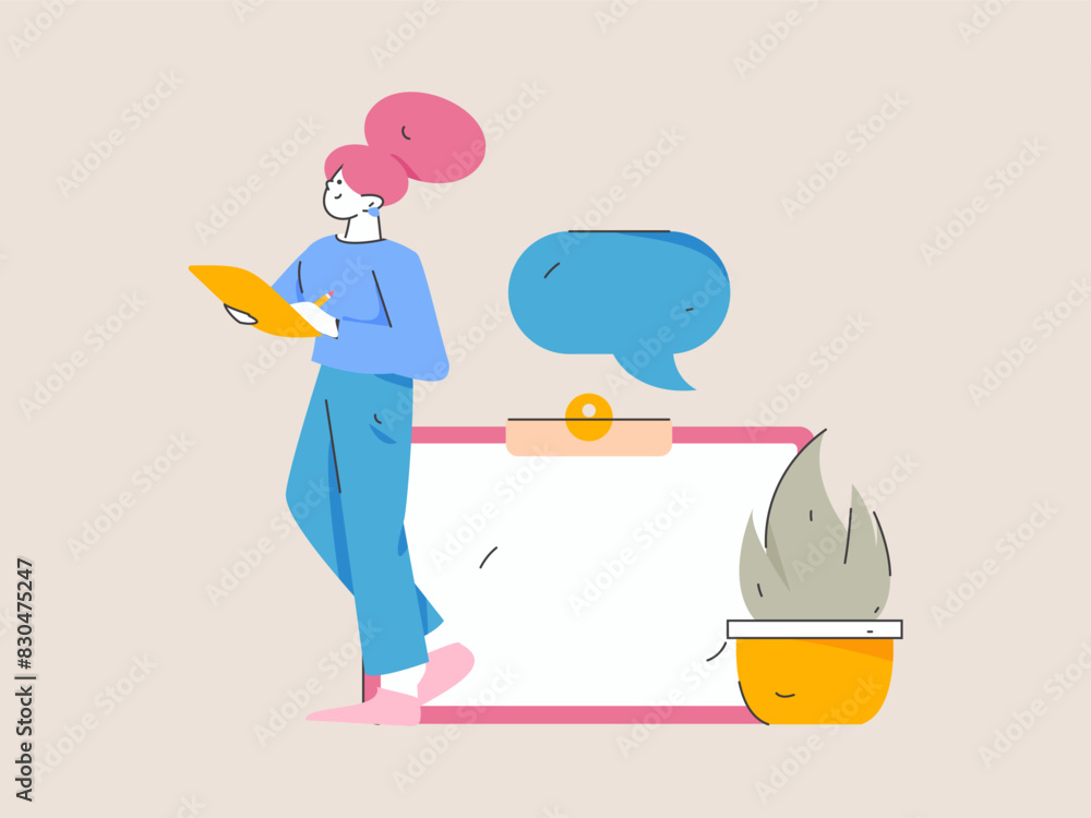Notification announcement vector creative flat hand drawn illustration
Notification announcement vector creative flat hand drawn illustration