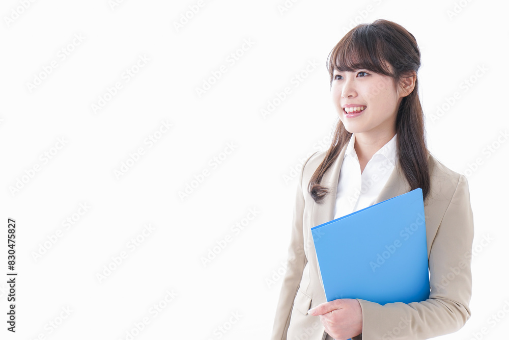 笑顔の若いビジネスウーマン 笑顔の若いビジネスウーマン