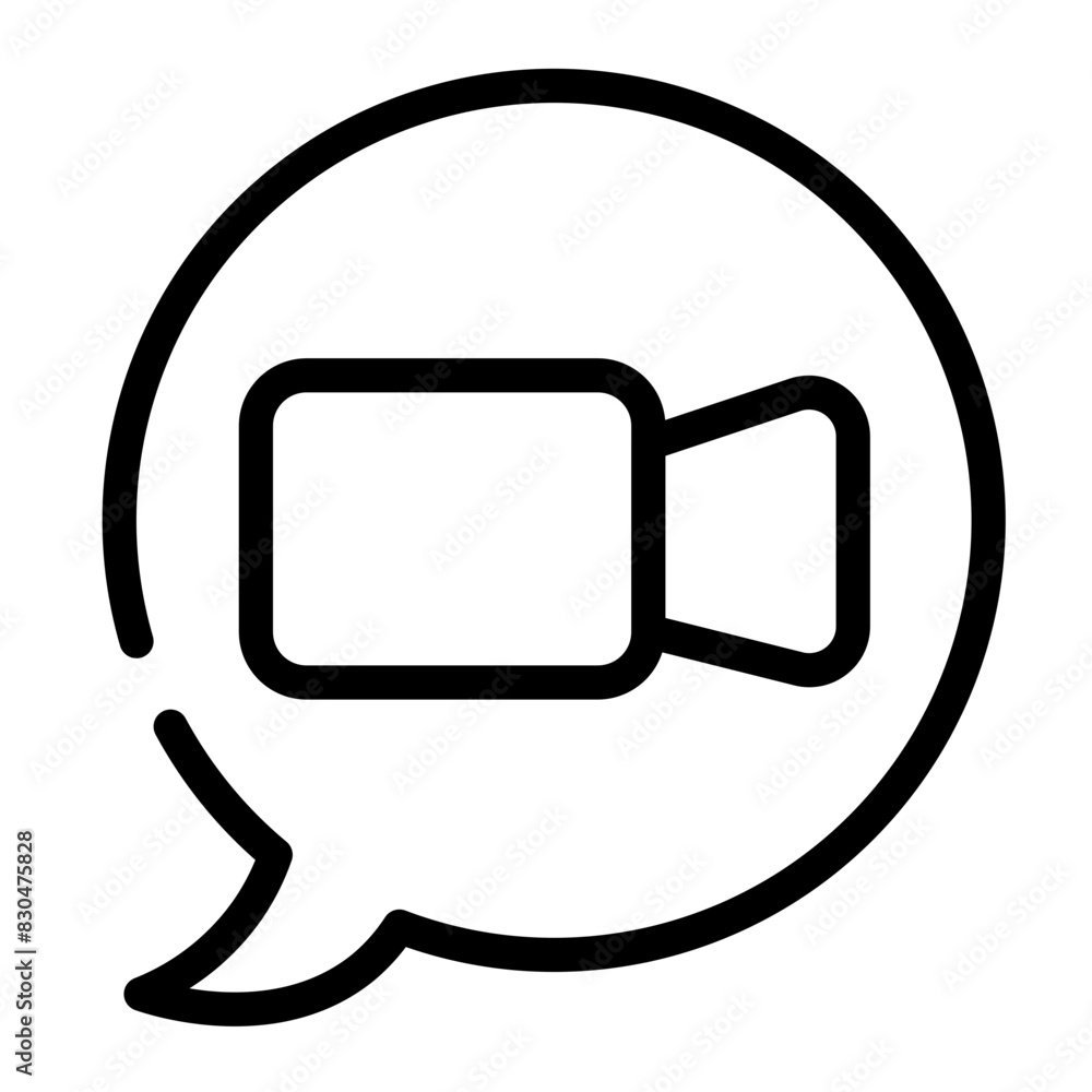 Fototapeta premium talking about films cut line icon style