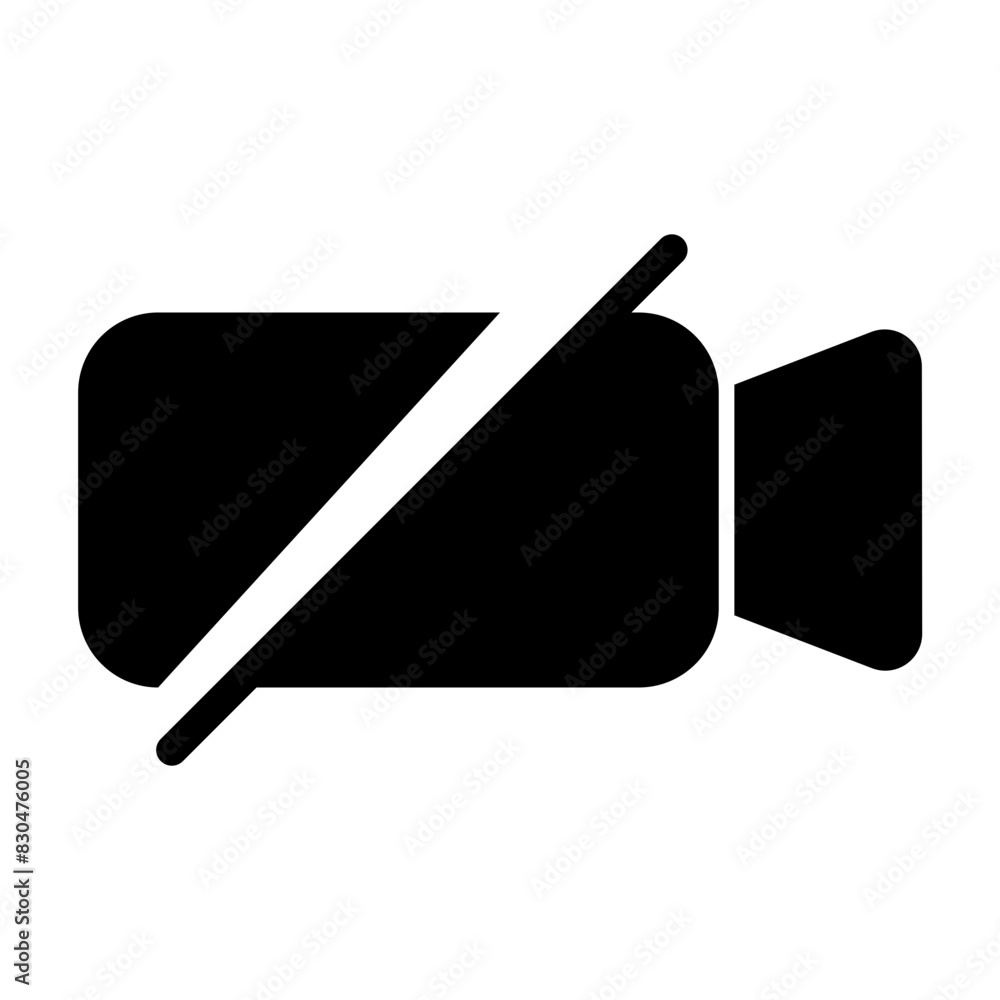 recording is prohibited glyph icon style recording is prohibited glyph icon style