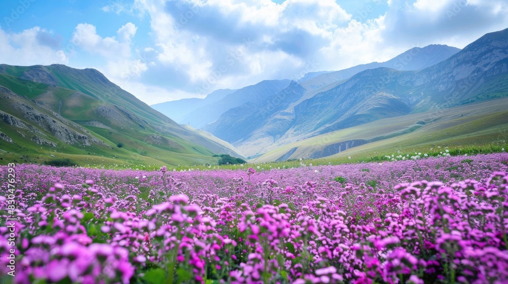 Beautiful Verbena Flowers Landscape
