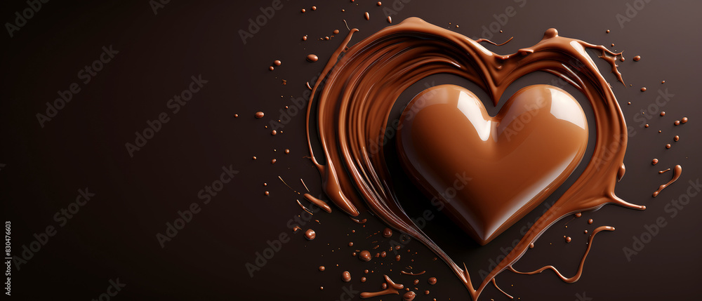 World Chocolate Day ,Chocolate in a heart shape World Chocolate Day ,Chocolate in a heart shape