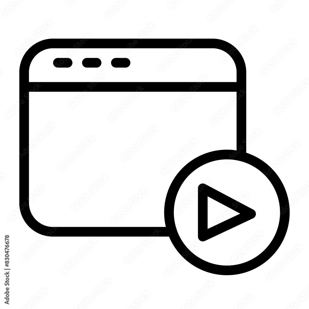 playback of movie files line icon style playback of movie files line icon style