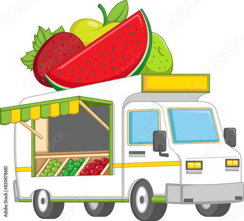 vehicle full of fresh fruits and vegetables