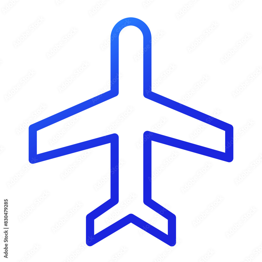 airplane gradient icon