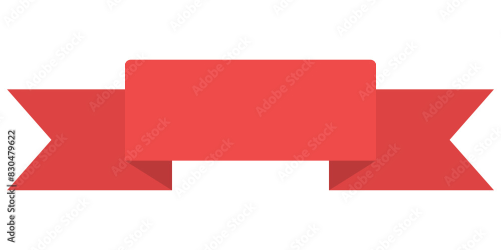 Vector red ribbon isolated on white background. Vector red ribbon isolated on white background.