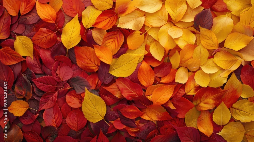 Autumn leaves in shades of yellow and red Autumn leaves in shades of yellow and red