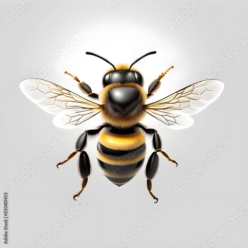 bee isolated on white or transparent  © Ansaar