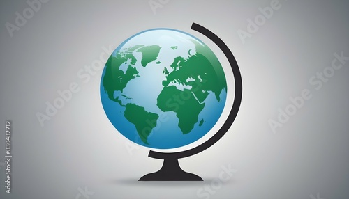 A globe with a dollar sign icon for global finance upscaled 7 1