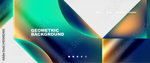 Minimal geometric web site page template design. Vector Illustration For Wallpaper, Banner, Background, Card, Book Illustration, landing page