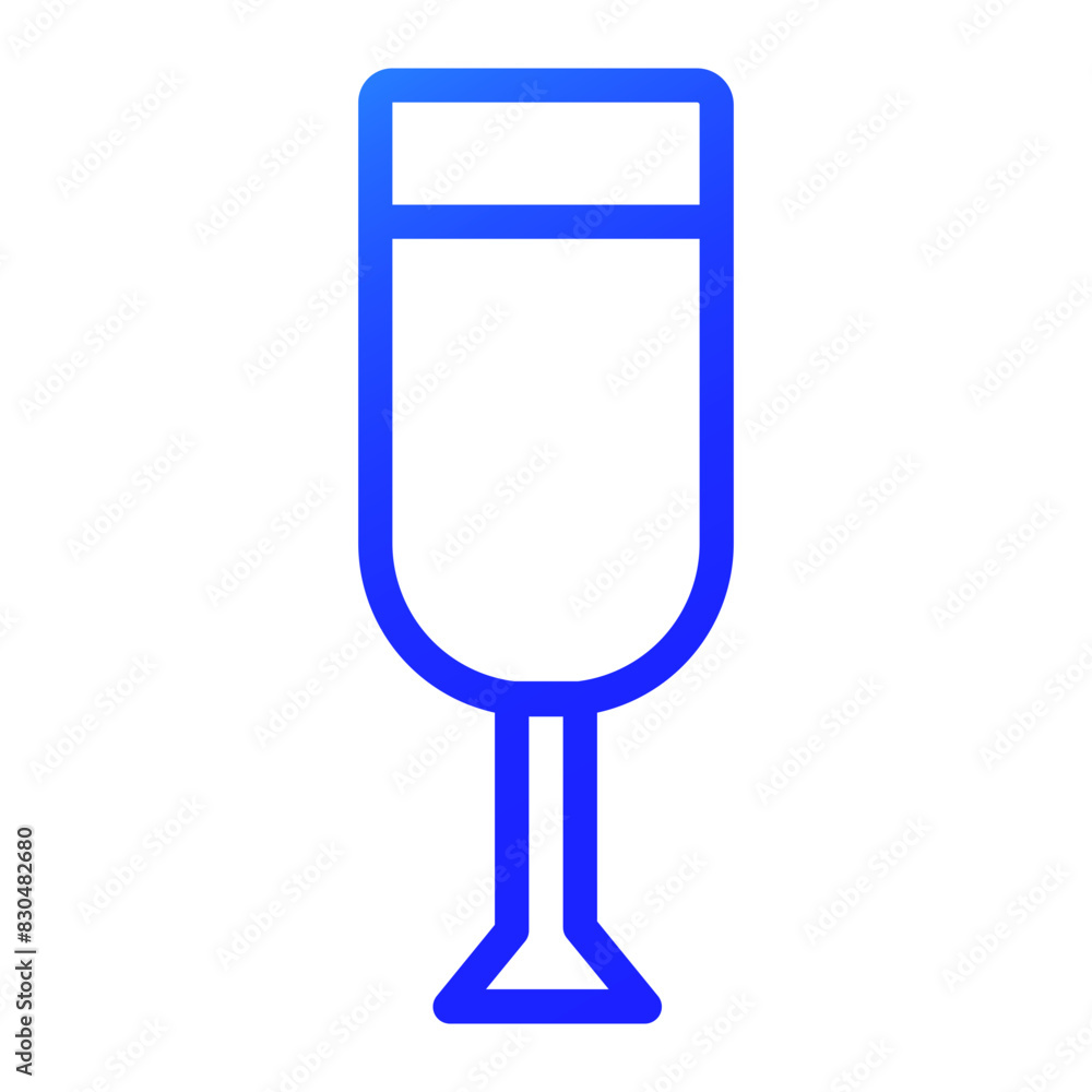 a glass of drink on Christmas Day blue gradient style icon a glass of drink on Christmas Day blue gradient style icon