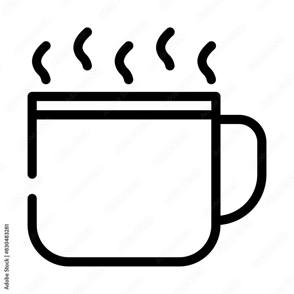 a cup of warm drink cut line style icon a cup of warm drink cut line style icon