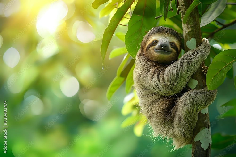 A Detailed Glimpse of a Sloth’s Life Amongst Forest Leaves A Detailed Glimpse of a Sloth’s Life Amongst Forest Leaves