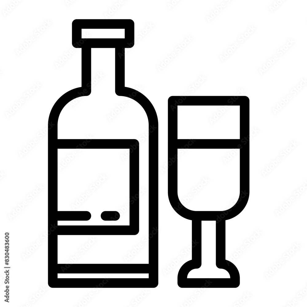drinks on Christmas Eve line style icon drinks on Christmas Eve line style icon