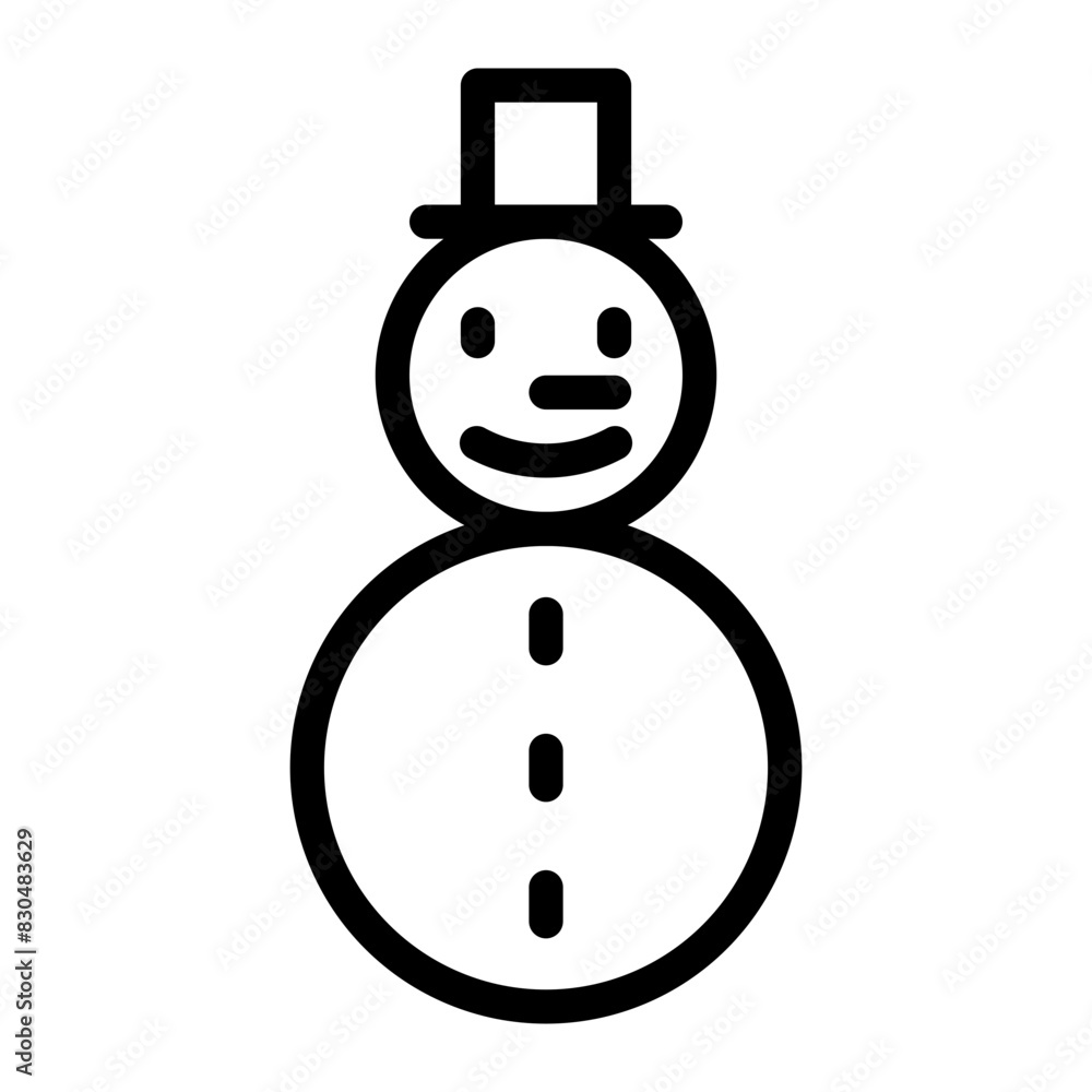 Snowman line style icon Snowman line style icon