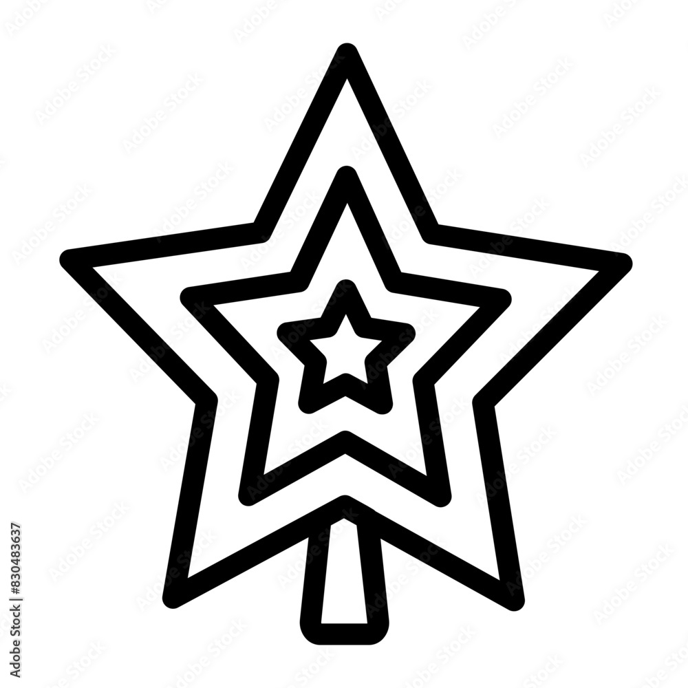 stars on the Christmas tree line style icon stars on the Christmas tree line style icon