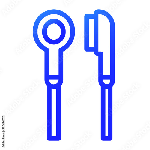 earphone blue gradient icon