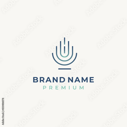 hemp cannabis line art logo vector for medical recreation business brand