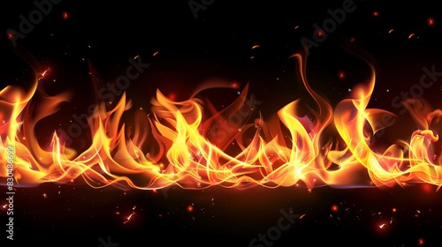 abstract blaze fire flame texture for banner background © Jrprr