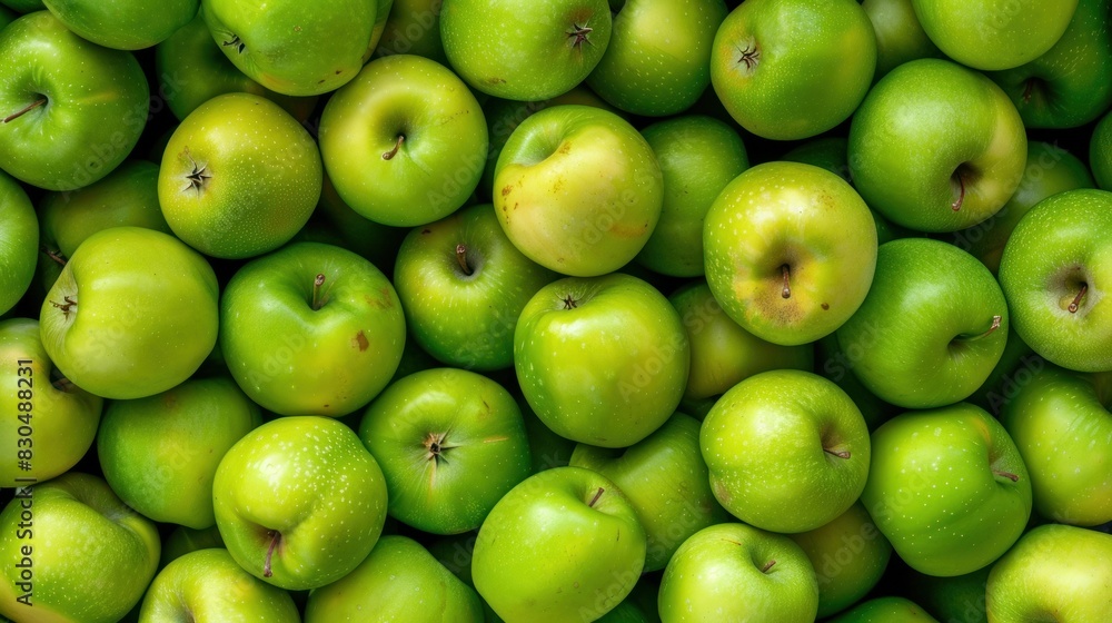 Green Apple Background, pile of green apples