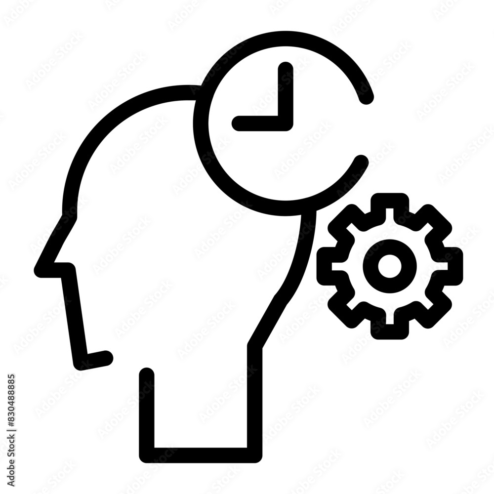 organize your own time cut line style icon organize your own time cut line style icon