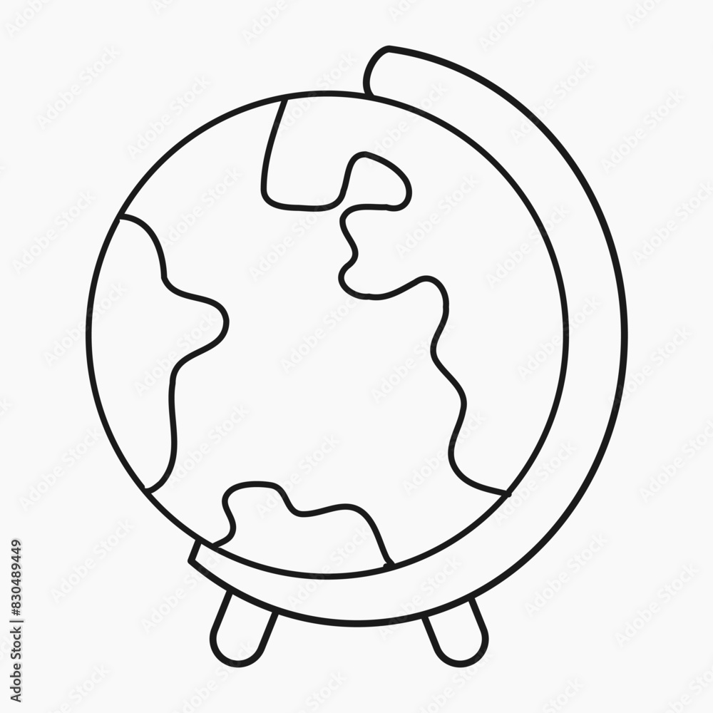 globe icon line art isolated globe icon line art isolated