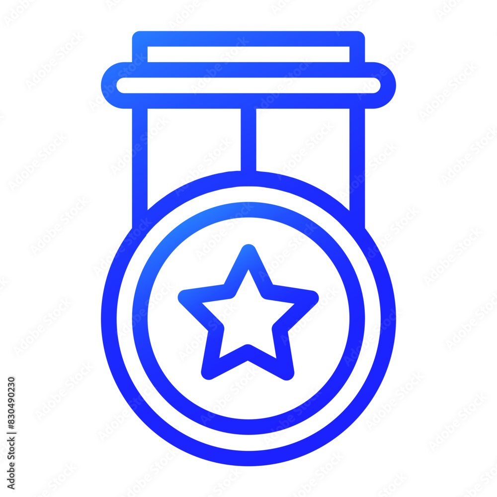 got a medal gradient blue style icon got a medal gradient blue style icon