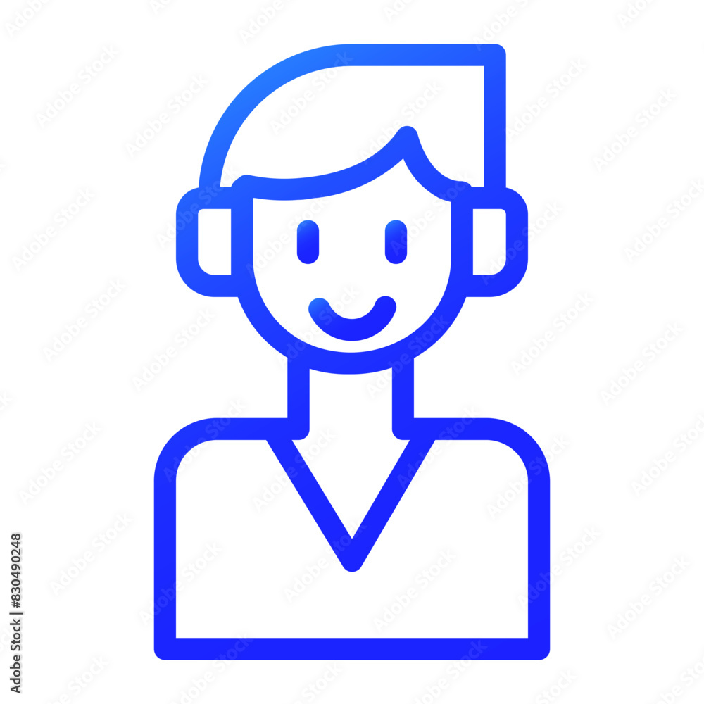 happy man gradient blue style icon happy man gradient blue style icon