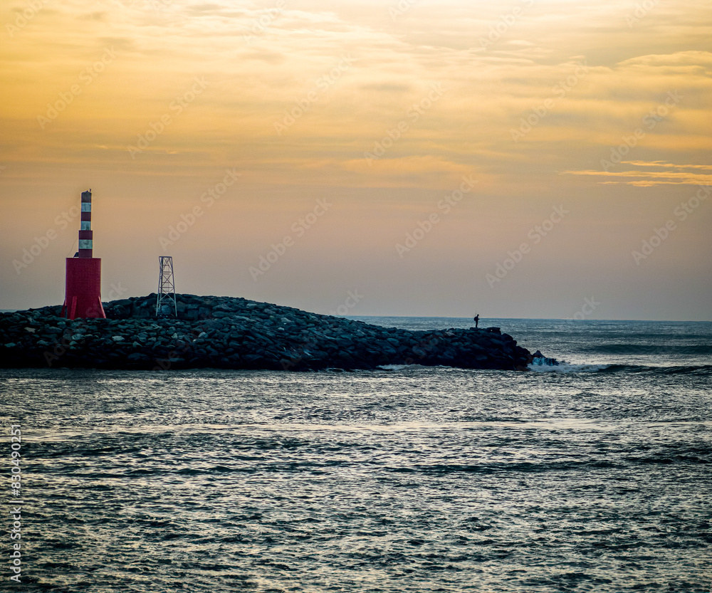 Fototapeta premium lighthouse at dusk Itajai