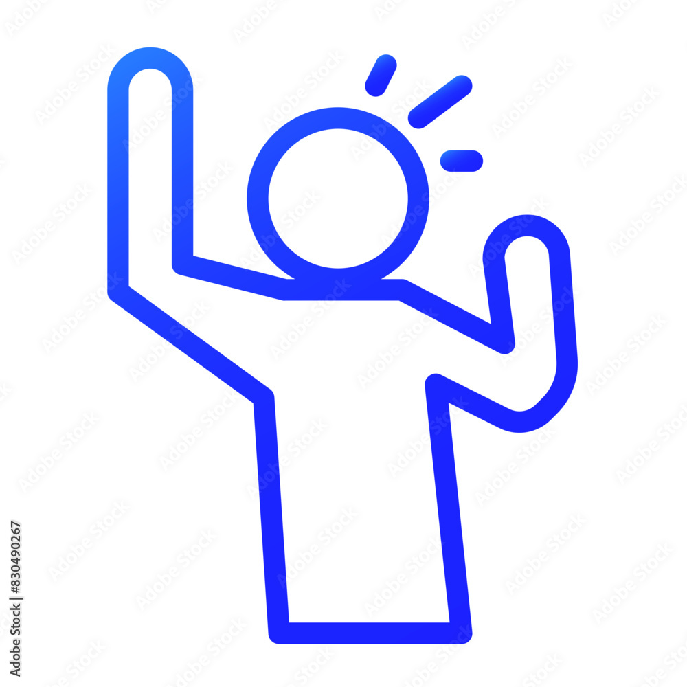people are happy gradient blue style icon people are happy gradient blue style icon